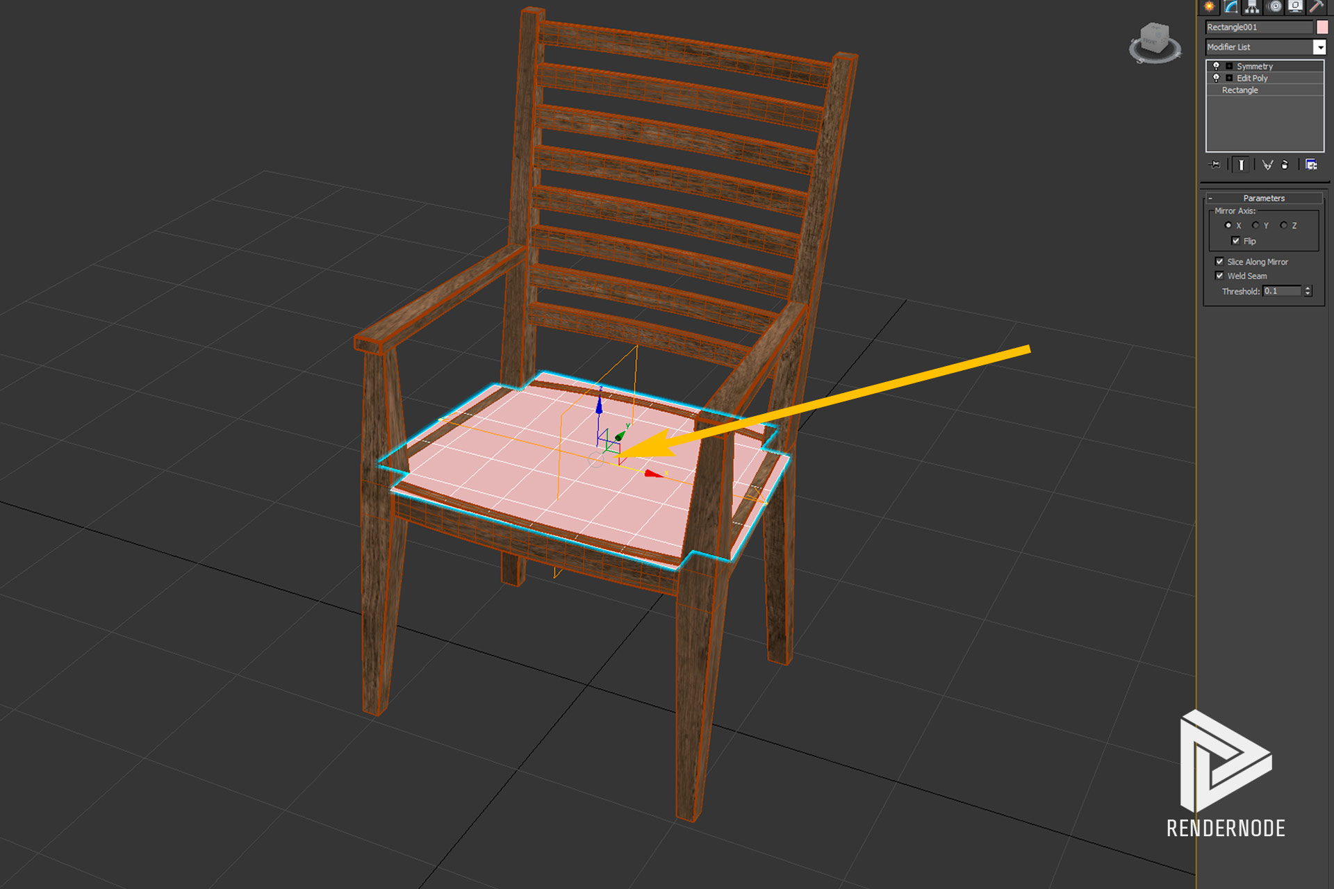 How To Seat Cushion 3D Studio Max Rendernode