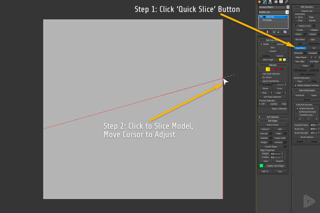 quick slice add vertex 3ds max rendernode